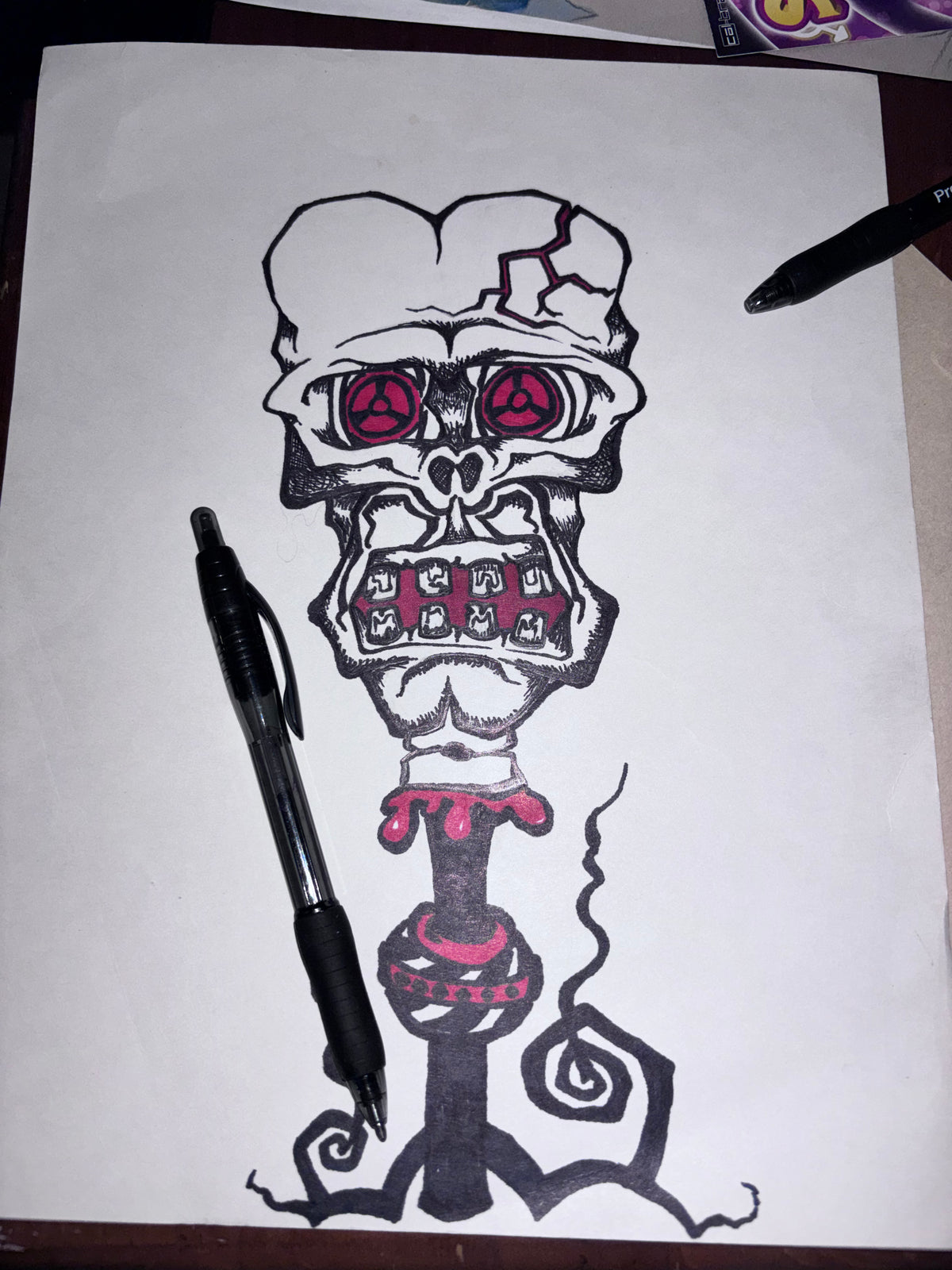 9x11 Skull candlestick