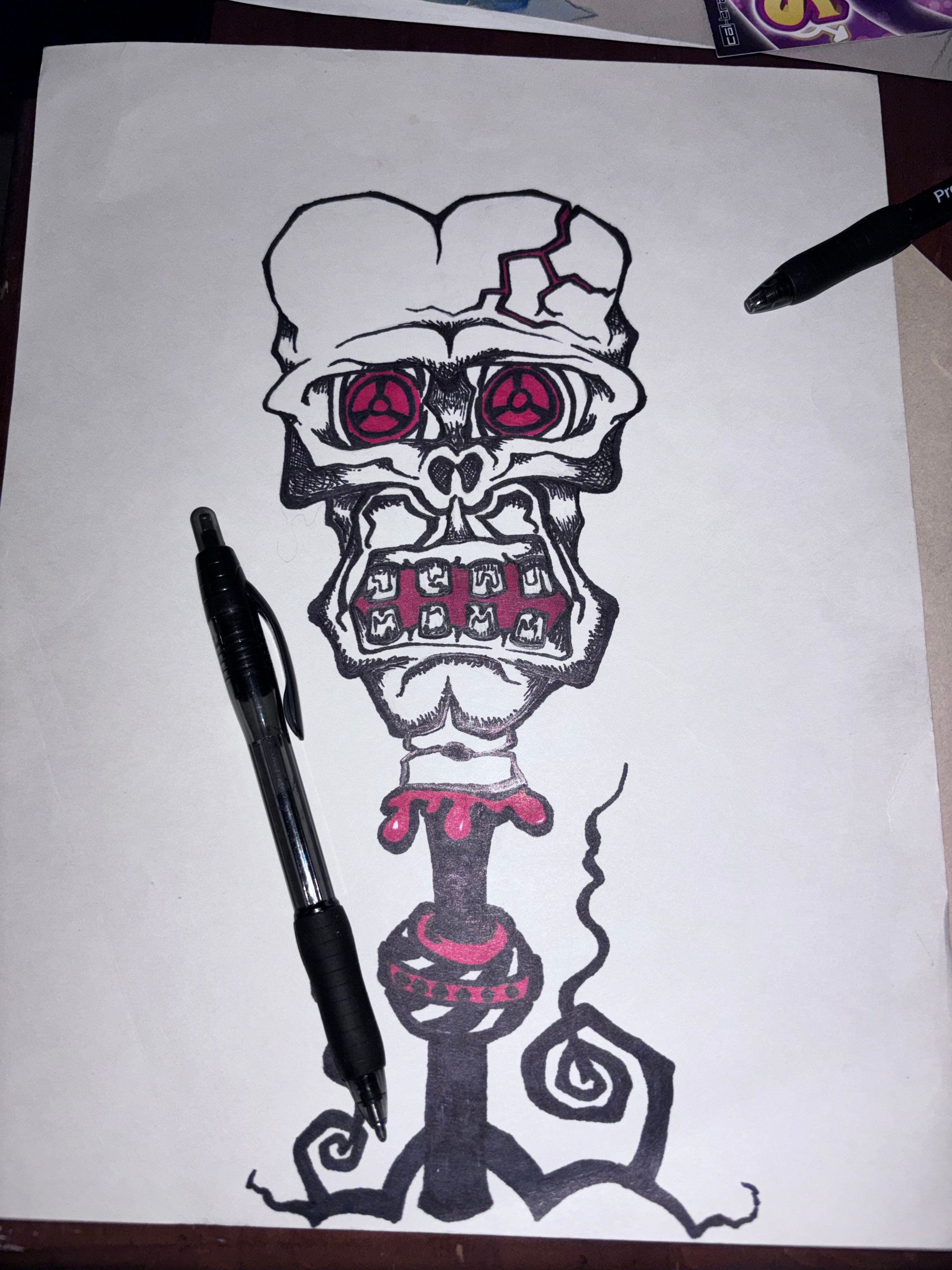 9x11 Skull candlestick