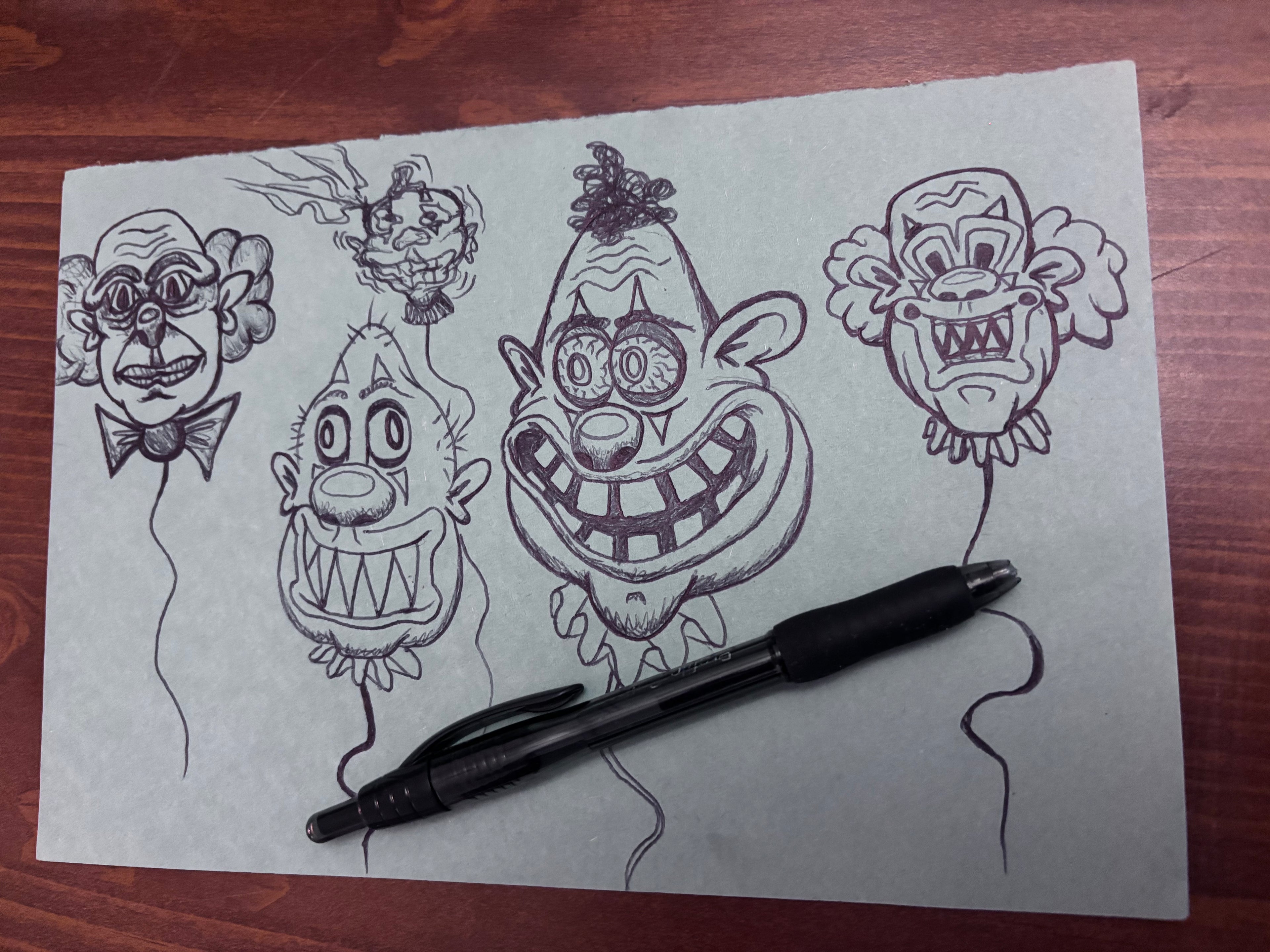 Four Inflatables / 1Deflated Drawing