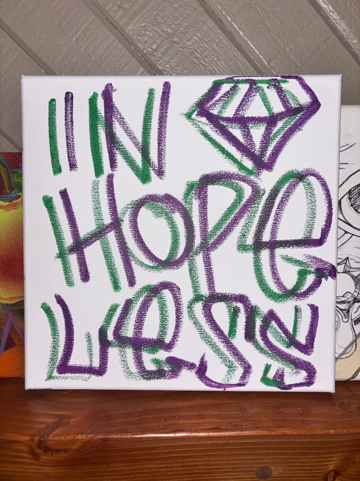 12x12 canvas Crayons In 💎Hopeless